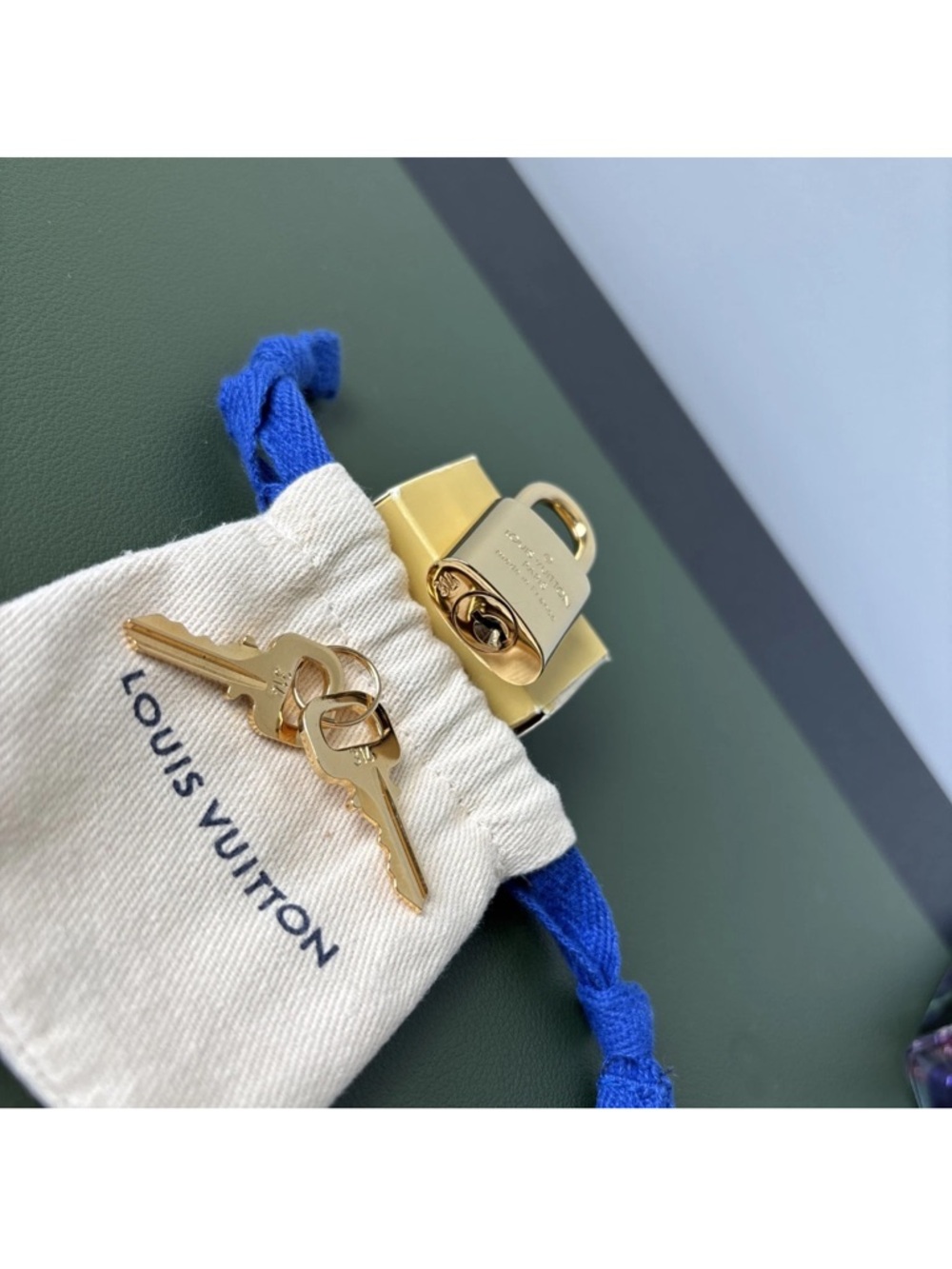 Authentic Louis Vuitton Gold Padlock with Key Set #314 - Picture 5 of 12